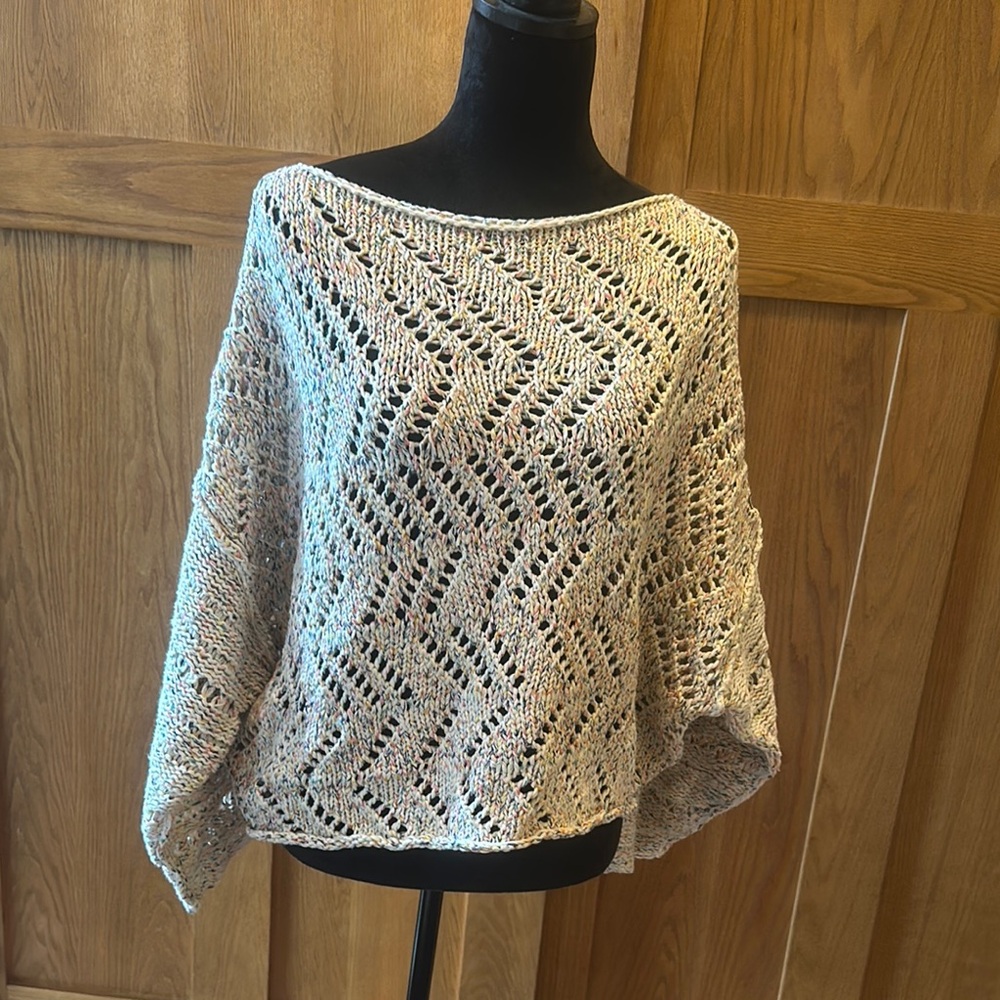 Free People Beige Knit Sweater